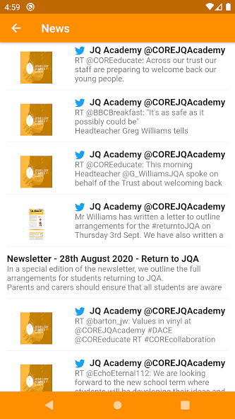 Piota Schools List view