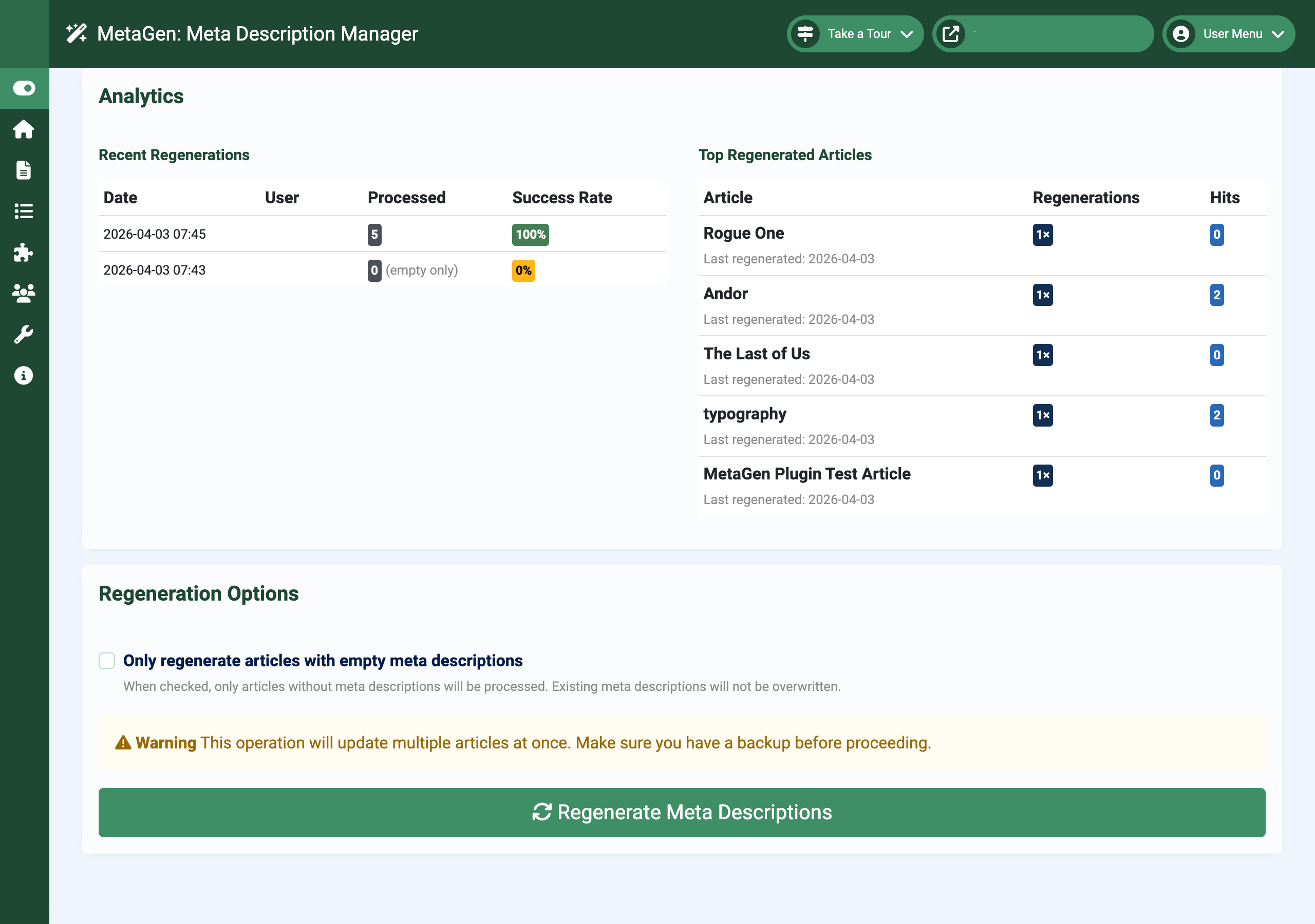 Automatic Meta Description